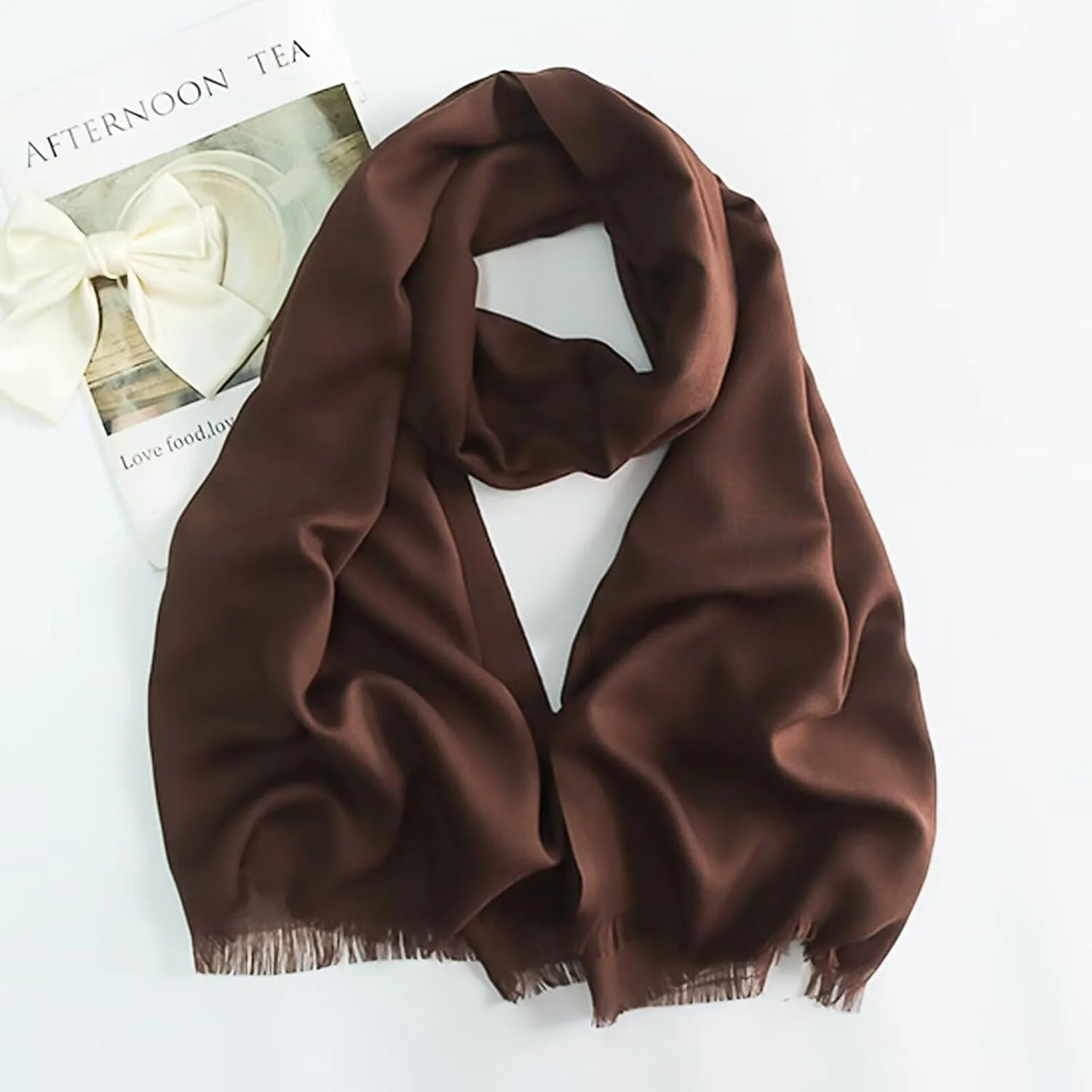 شال نخی زنانه، روسری زنانه برای پوشاندن مو، شال بزرگ و بلند 180x90 سانتی متر، شال سر، شال گردن گرم