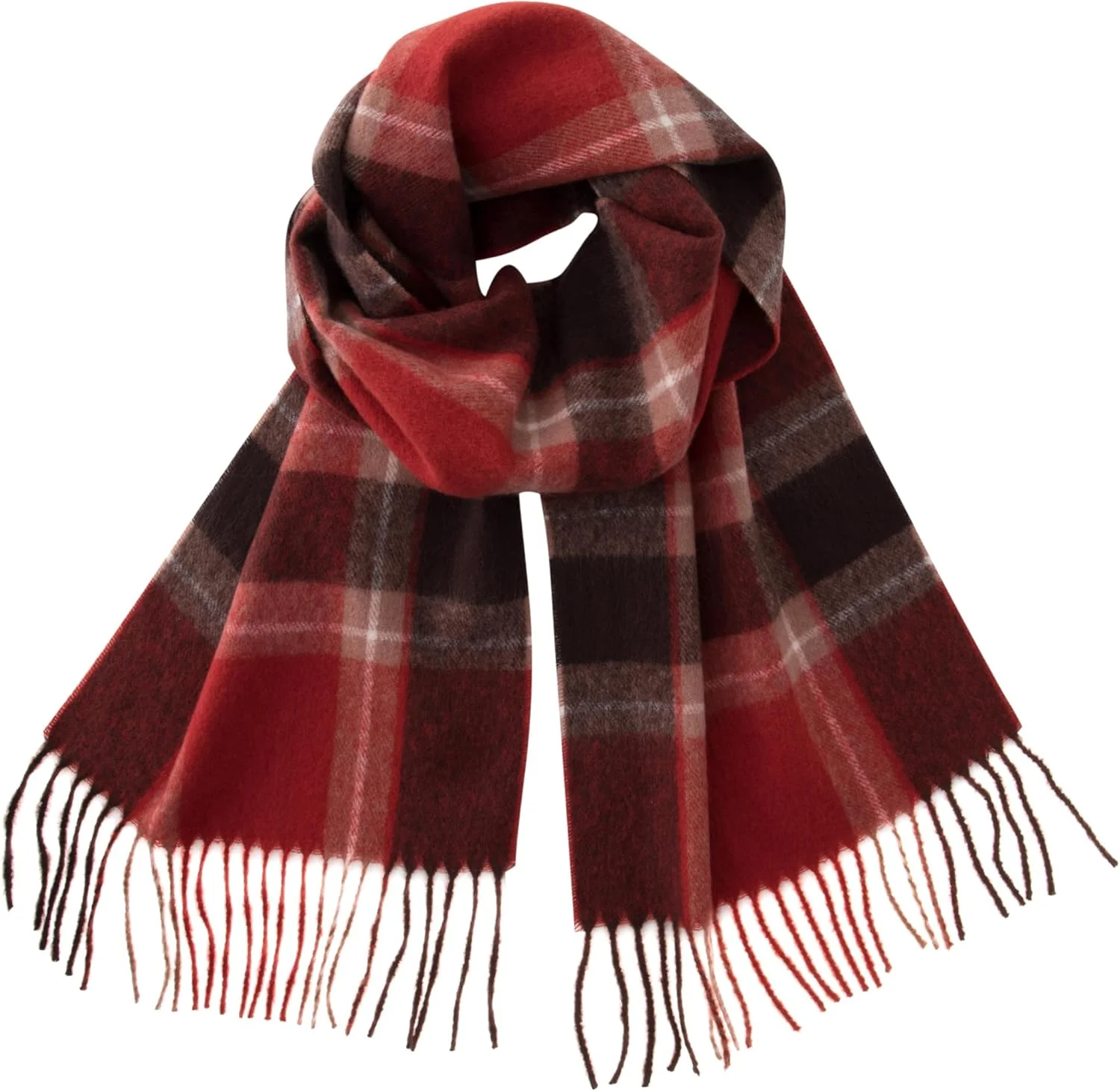 شال گردن زمستانی HZYH، شال گردن چهارخانه قرمز، شال گردن فوق العاده نرم با حس کشمیر زمستانی، شال گردن چهارخانه بزرگ گرم، شال گردن های بلند زمستانی مناسب هدیه تعطیلات برای زنان و مردان