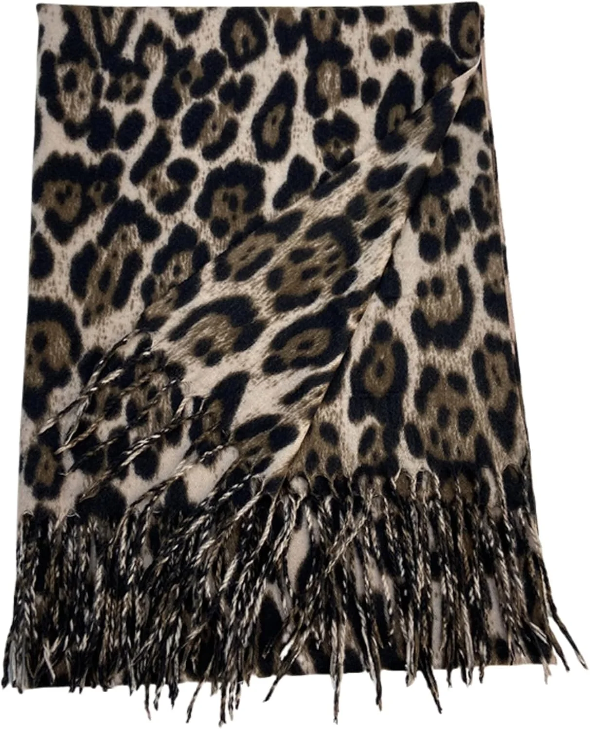 شال طرح پلنگی کلاسیک، شال پتو زمستانی گرم و نرم، شال و پوشش، 200CM*70CM