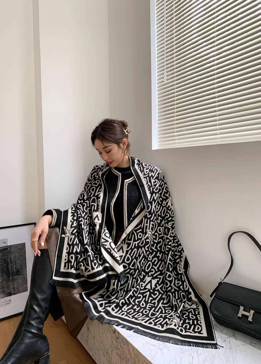 شال دو رو، شال گرم ضخیم و چند منظوره رترو پاییزی و زمستانی زنانه، شال گردن و شال های پشمی برای لباس شب، ساقدوش عروس و عروسی شال دو رو، شال گرم ضخیم و چند منظوره رترو پاییزی و زمستانی زنانه، شال گردن و شال های پشمی برای لباس شب، ساقدوش عروس و عروسی