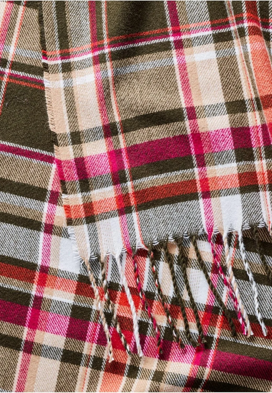 شال بافت نرم زنانه camel active با طرح چهارخانه