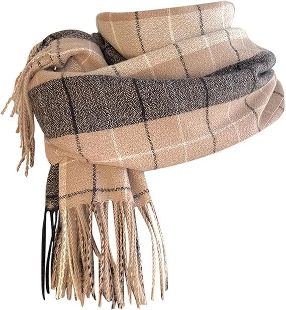 شال زنانه آزونه، شال طرح‌دار بلند مد روز، شال براق، شال پشمی، شال گرم زمستانی، شال گرم انگلیسی، مناسب برای عروسی، آقایان، منحصر به فرد، کریسمس