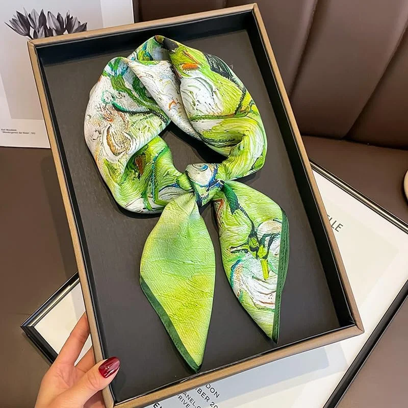 روسری ابریشم خالص توت آزونه، 68x68 سانتی متر، روسری لوکس گردن و مو، روسری و دستمال سر شیک برای زنان