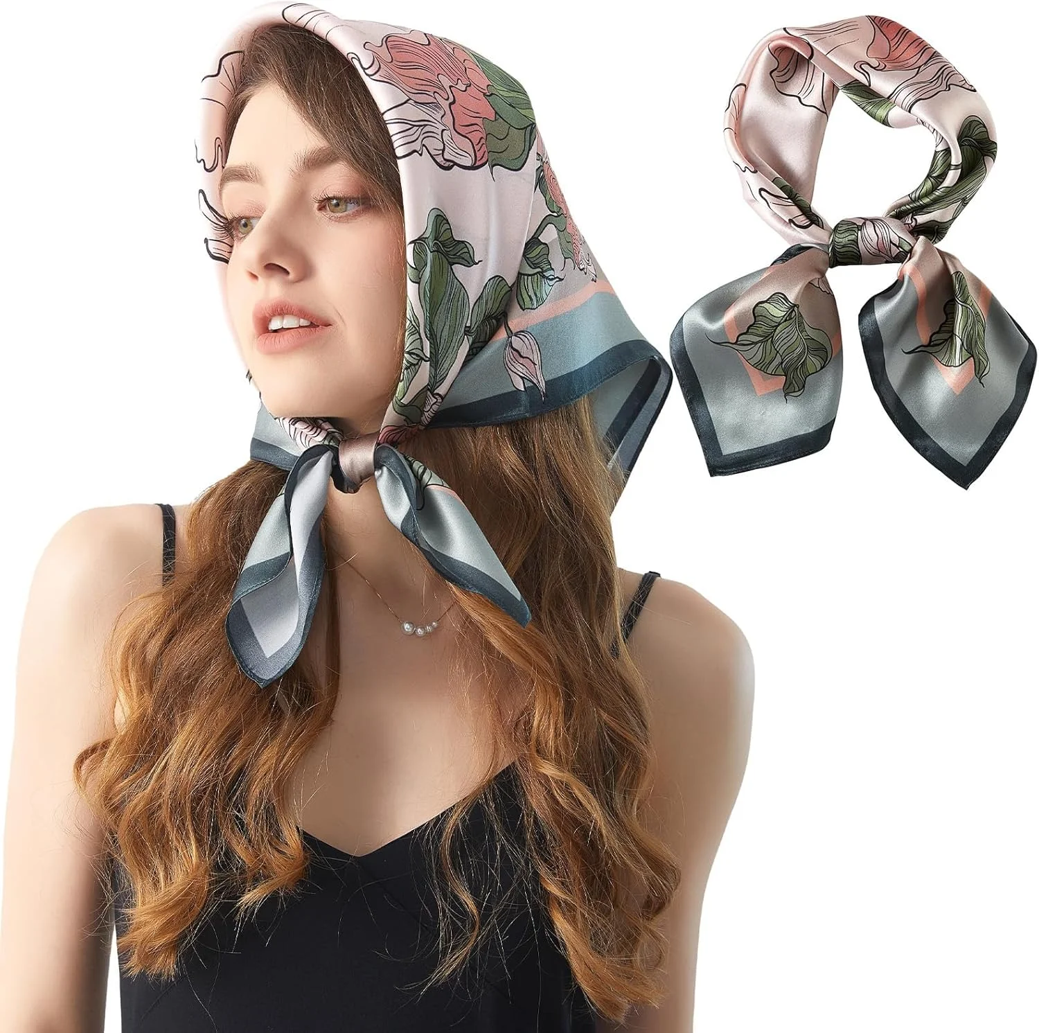 روسری ابریشم خالص توت آزونه، 70x70 سانتی متر، روسری لوکس گردن و مو، روسری و دستمال سر شیک زنانه