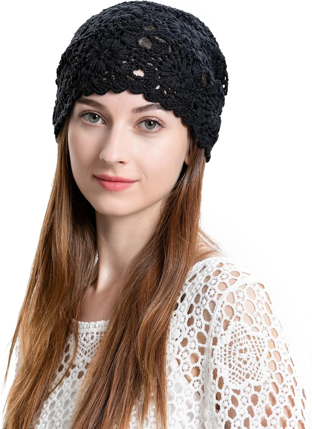 کلاه بافتنی تابستانی زنانه ZLYC، کلاه بافتنی دستی مدل شل