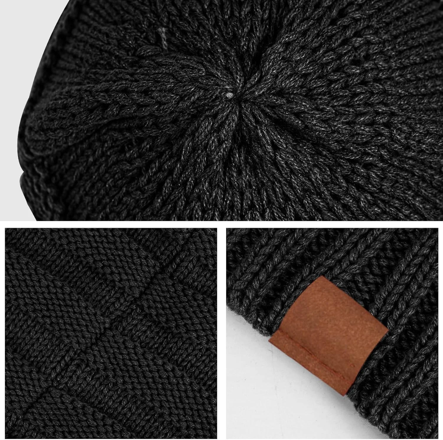 کلاه بافتنی زنانه، کلاه زمستانی، کلاه بافتنی دولایه، کلاه بافتنی نرم و گرم унисекс