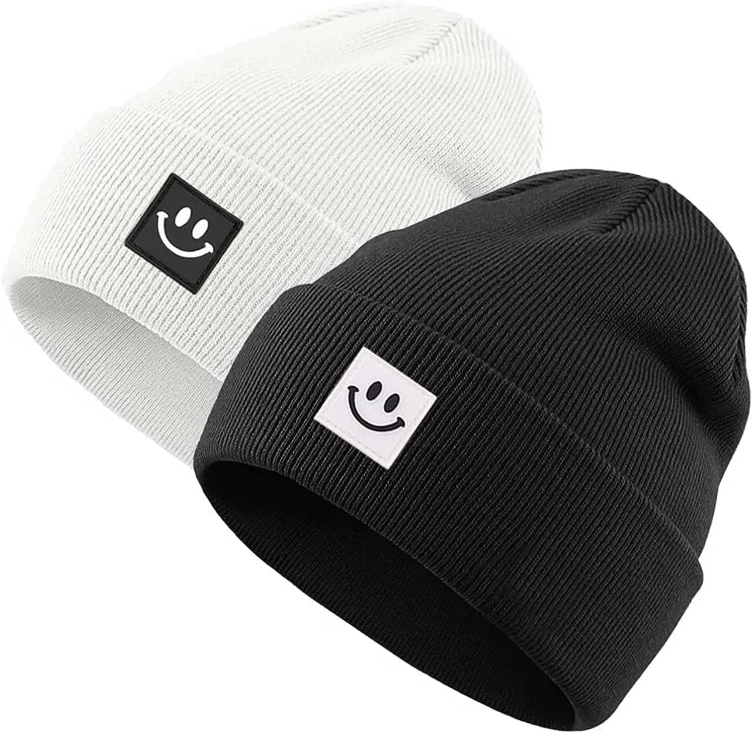 کلاه بافتنی زمستانی طرح صورت خندان، مناسب آقایان و بانوان، کشسان، گرم، ضخیم و نرم