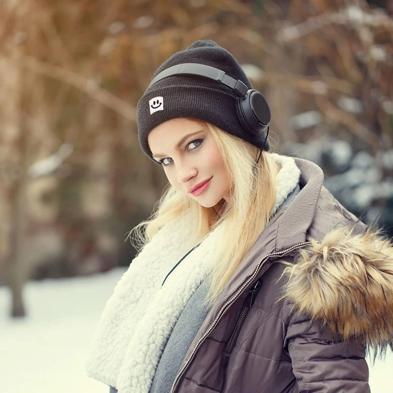 کلاه بافتنی زمستانی طرح صورت خندان، مناسب آقایان و بانوان، کشسان، گرم، ضخیم و نرم کلاه بافتنی زمستانی طرح صورت خندان، مناسب آقایان و بانوان، کشسان، گرم، ضخیم و نرم