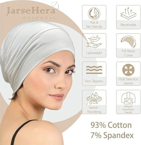 KASTWAVE کلاه بافتنی شل نخی، پوشش سر نرم برای ریزش مو، 2 عدد