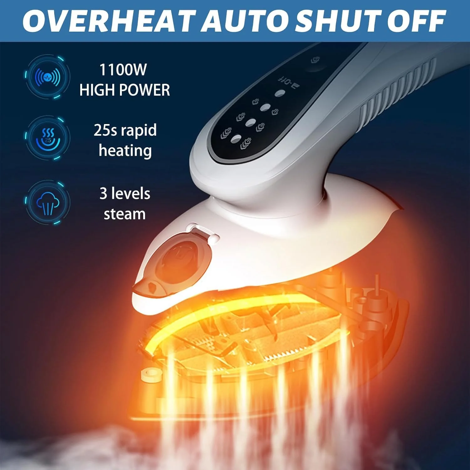 اتو بخار مسافرتی قابل حمل، اتو بخار دستی با گرم شدن سریع، 3 حالت برای اتوکشی خشک و مرطوب، اتو بخار کوچک 1100 وات با گرم شدن 25 ثانیه ای، اتو بخار لباس ضد چکه با چرخش 90 درجه اتو بخار مسافرتی قابل حمل، اتو بخار دستی با گرم شدن سریع، 3 حالت برای اتوکشی خشک و مرطوب، اتو بخار کوچک 1100 وات با گرم شدن 25 ثانیه ای، اتو بخار لباس ضد چکه با چرخش 90 درجه