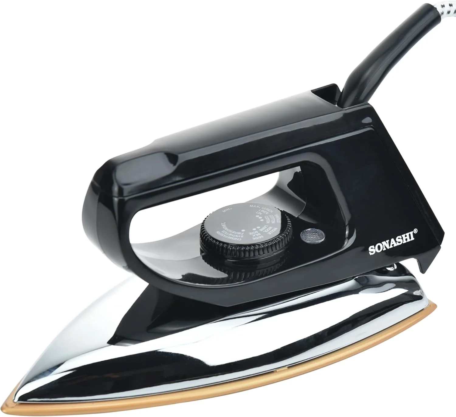 اتو خشک سوناشی با کفی آلومینیومی 1200 وات (مشکی) SDI-6010