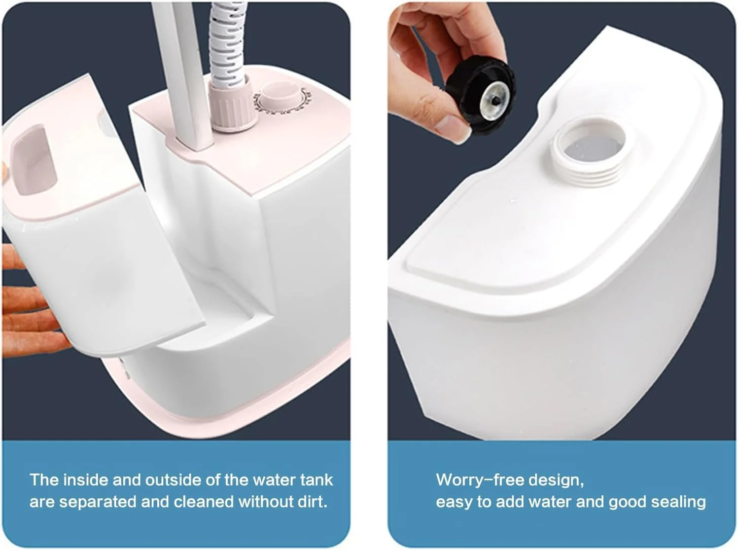 دستگاه بخار قدرتمند 1800 وات، اتو بخار لباس، تک پایه خانگی با میز اتو، دستگاه اتو بخار، مخزن آب بزرگ 1.8 لیتری بدون نیاز به افزودن مکرر آب
