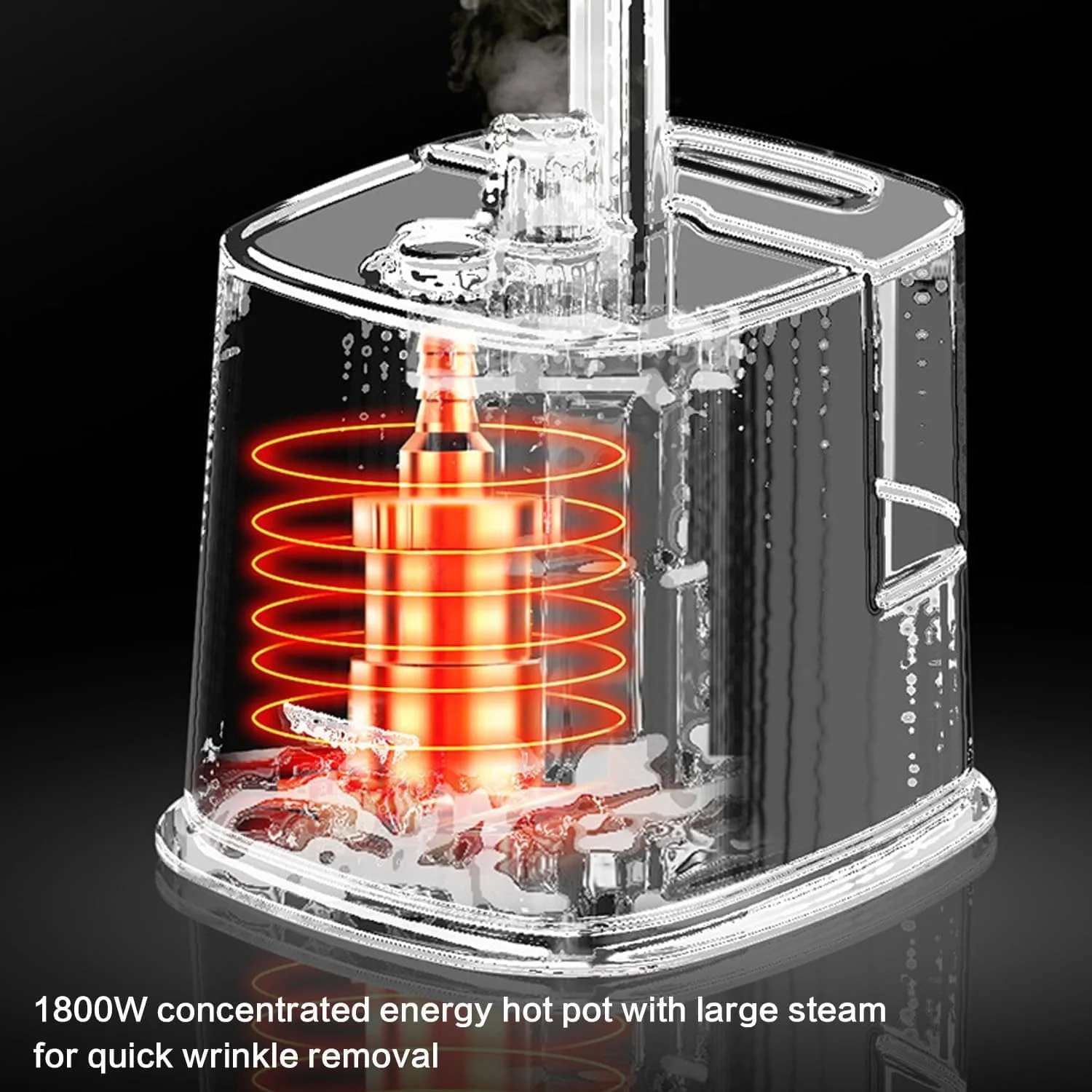 دستگاه بخار قدرتمند 1800 وات، اتو بخار لباس، تک پایه خانگی با میز اتو، دستگاه اتو بخار، مخزن آب بزرگ 1.8 لیتری بدون نیاز به افزودن مکرر آب