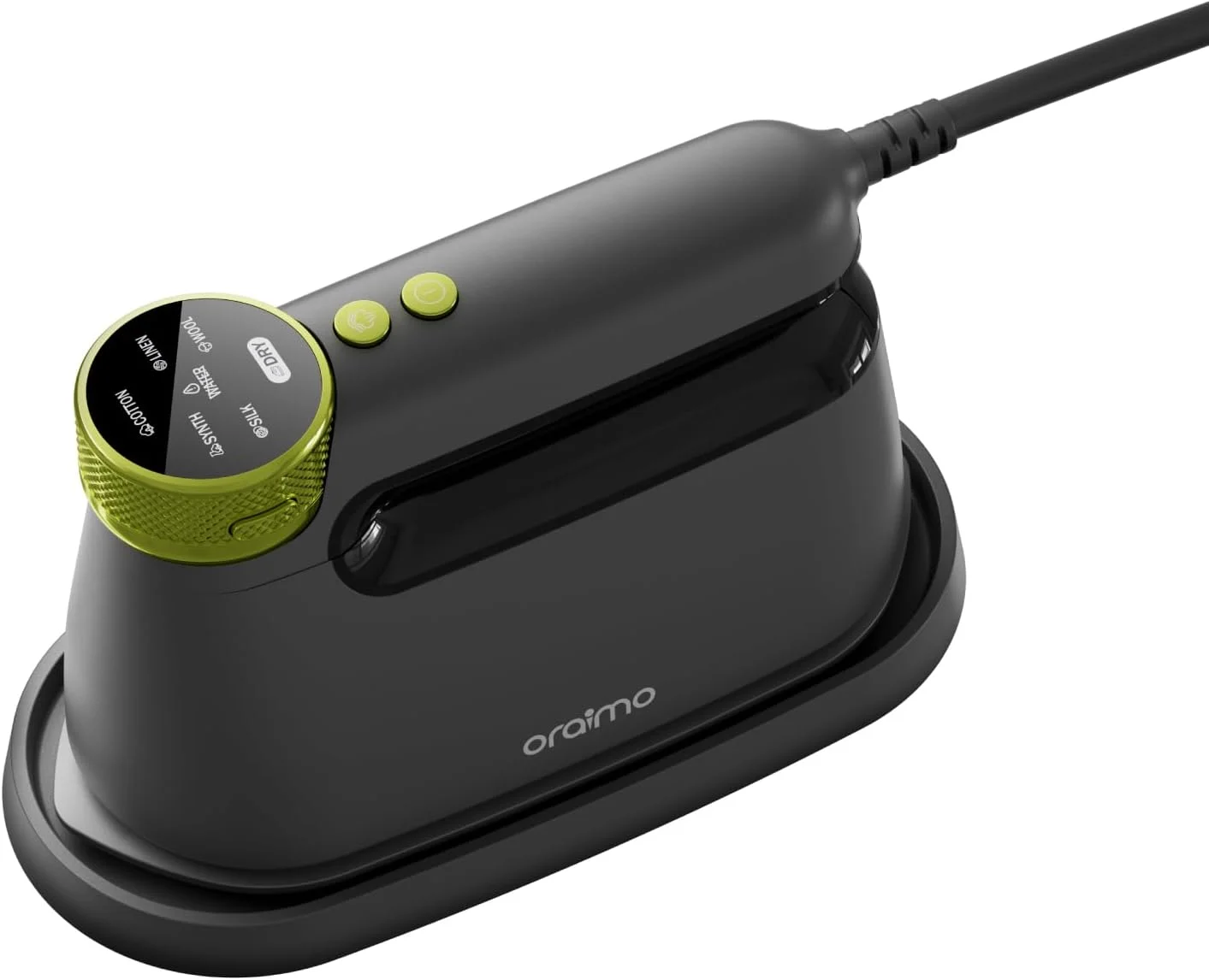 اتو بخارگر اورایمو 1740 وات 2 در 1، نمایشگر LED، پیش گرمایش 25 ثانیه ای، 6 سطح بخار متغیر برای مراقبت حرفه ای از لباس، اتو بخار قابل حمل با دسته تاشو 180 درجه، صفحه سرامیکی، دارای کیف نگهداری