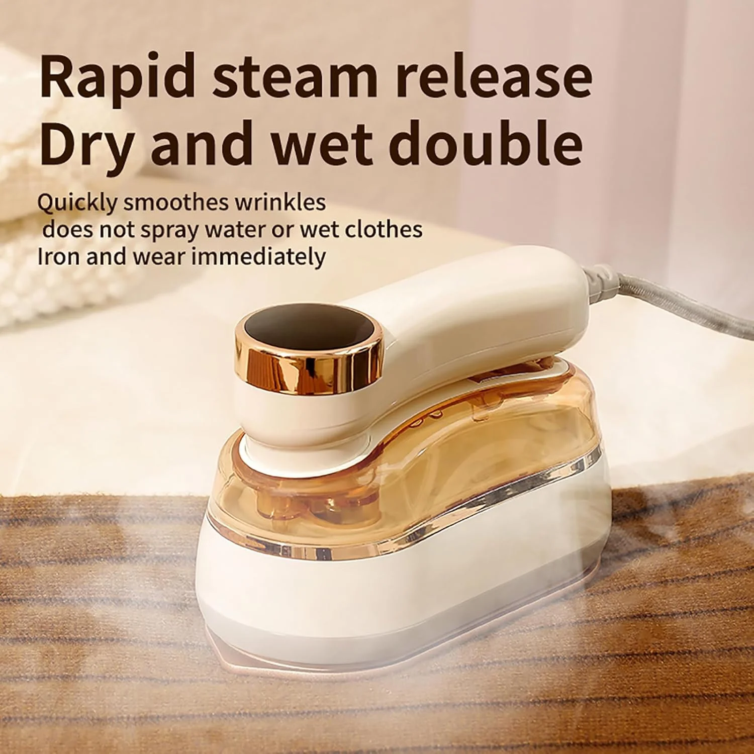 اتو بخار مسافرتی کوچک PIWINE با صفحه نمایش هوشمند، اتو بخار دستی کوچک با چرخش 180 درجه، دستگاه اتو کوچک با قابلیت اتو خشک و مرطوب برای خانه و مسافرت