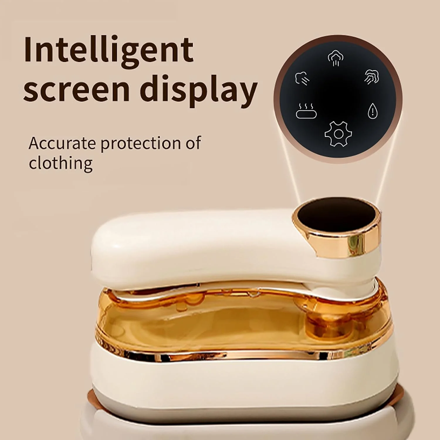 اتو بخار مسافرتی کوچک PIWINE با صفحه نمایش هوشمند، اتو بخار دستی کوچک با چرخش 180 درجه، دستگاه اتو کوچک با قابلیت اتو خشک و مرطوب برای خانه و مسافرت