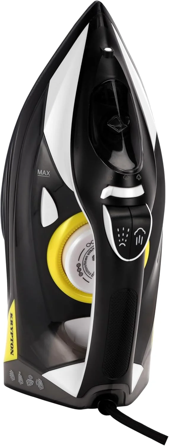 اتو بخار کریپتون با کفی سرامیکی، اتو بخار خشک و مرطوب با کفی سرامیکی و عملکرد خود تمیز شونده 2200 وات مشکی