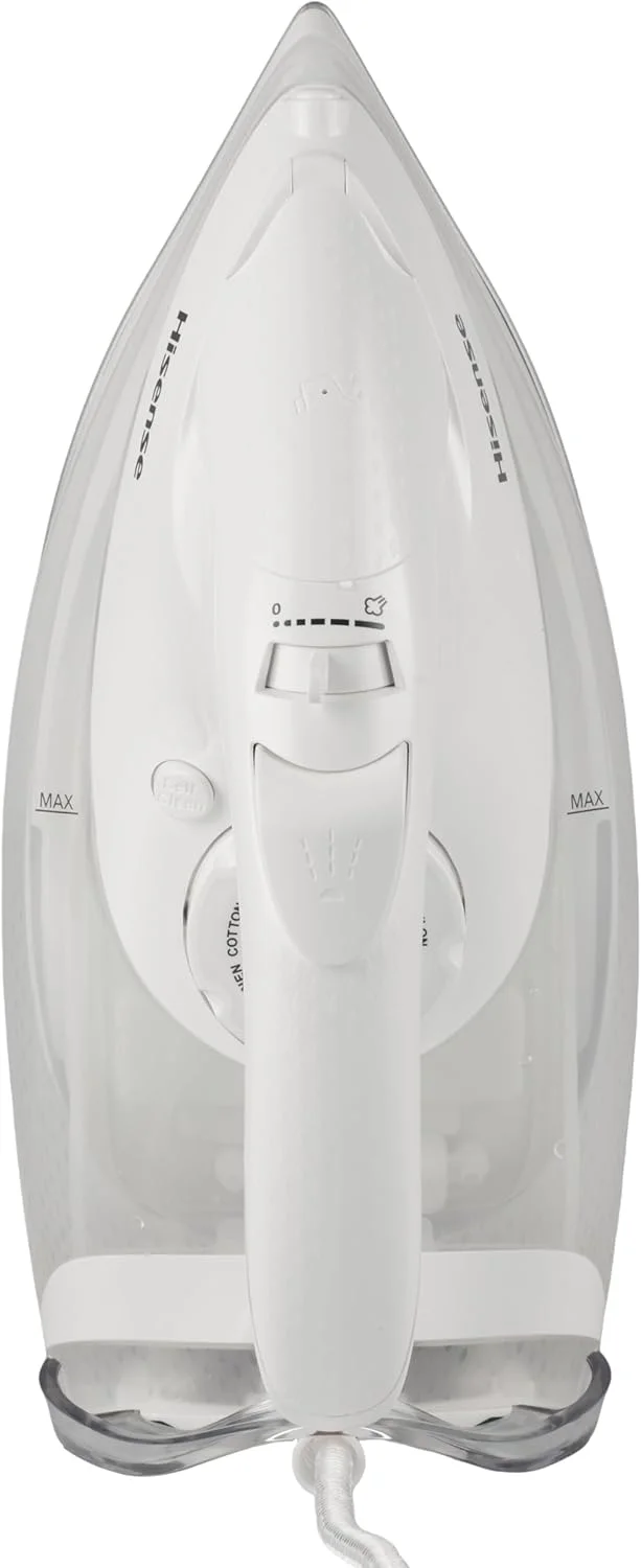 اتو بخار هایسنس برای لباس - 2800 وات، بخار قدرتمند 30 گرم در دقیقه، مخزن آب 0.3 لیتری، عملکرد اسپری، ضد رسوب، ضد چکه، بخار عمودی، خاموش شدن خودکار، H28SIWES1