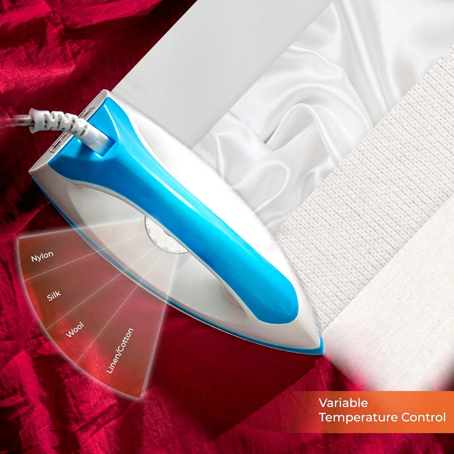 اتو خشک 1200 وات Geepas GDI7782 - صفحه با پوشش نچسب و کنترل ترموستات قابل تنظیم | چراغ نشانگر با جنس ABS