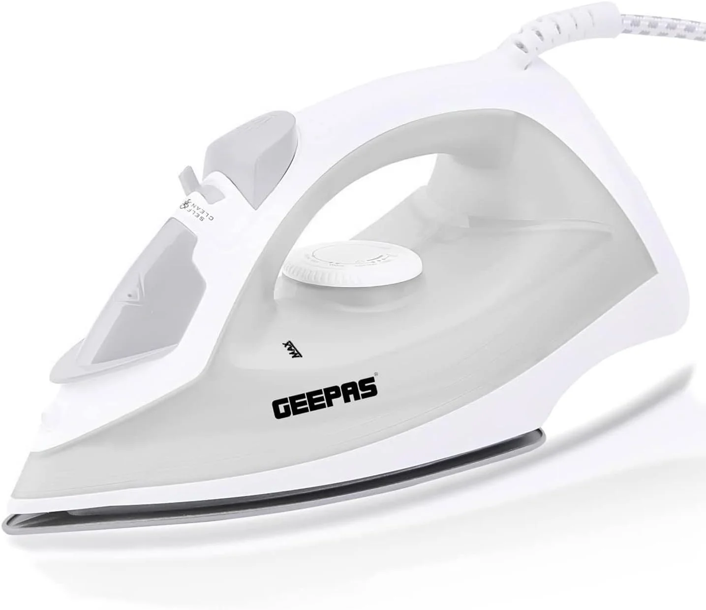 اتو بخار 1300 وات Geepas – اتو خشک و بخار 2 در 1 برای لباس های اتو کشیده و مرتب - کنترل دمای متغیر، کفی نچسب و مخزن 210 میلی لیتری - عملکرد اسپری و بخار - 2 سال 