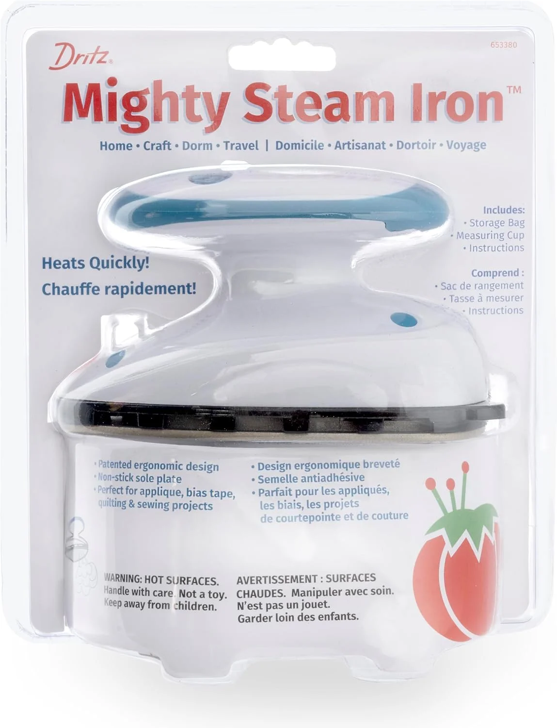 اتو بخار مسافرتی قدرتمند دریترز مدل 653380، سفید