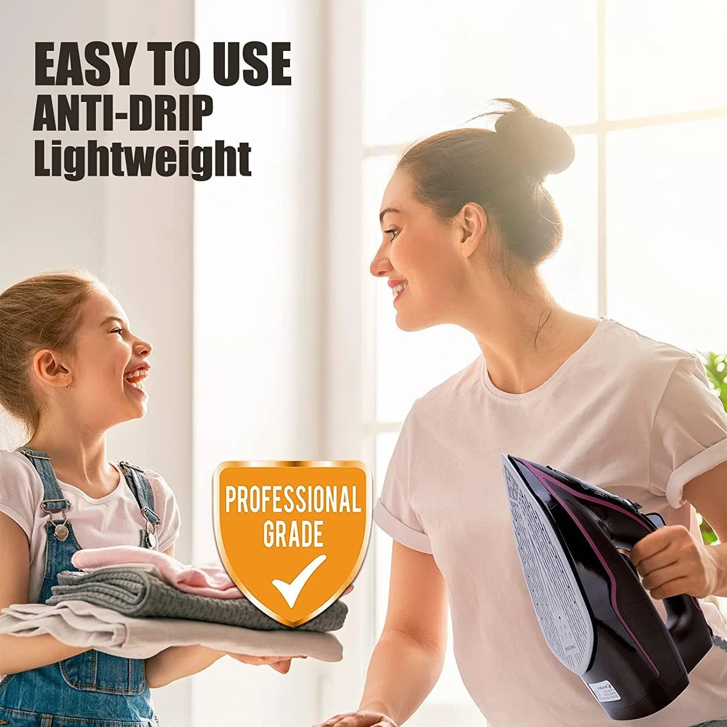 اتو بخار بی سیم، اتو بخار قابل حمل ضد چکه لباس با کف سرامیکی نچسب، گرمایش سریع و یکنواخت 2400 وات، خود تمیز شونده، 5 تنظیم دما، مخزن آب 360 میلی لیتری، ایده آل برای اتاق رختشویی مسافرتی (B: سبز)