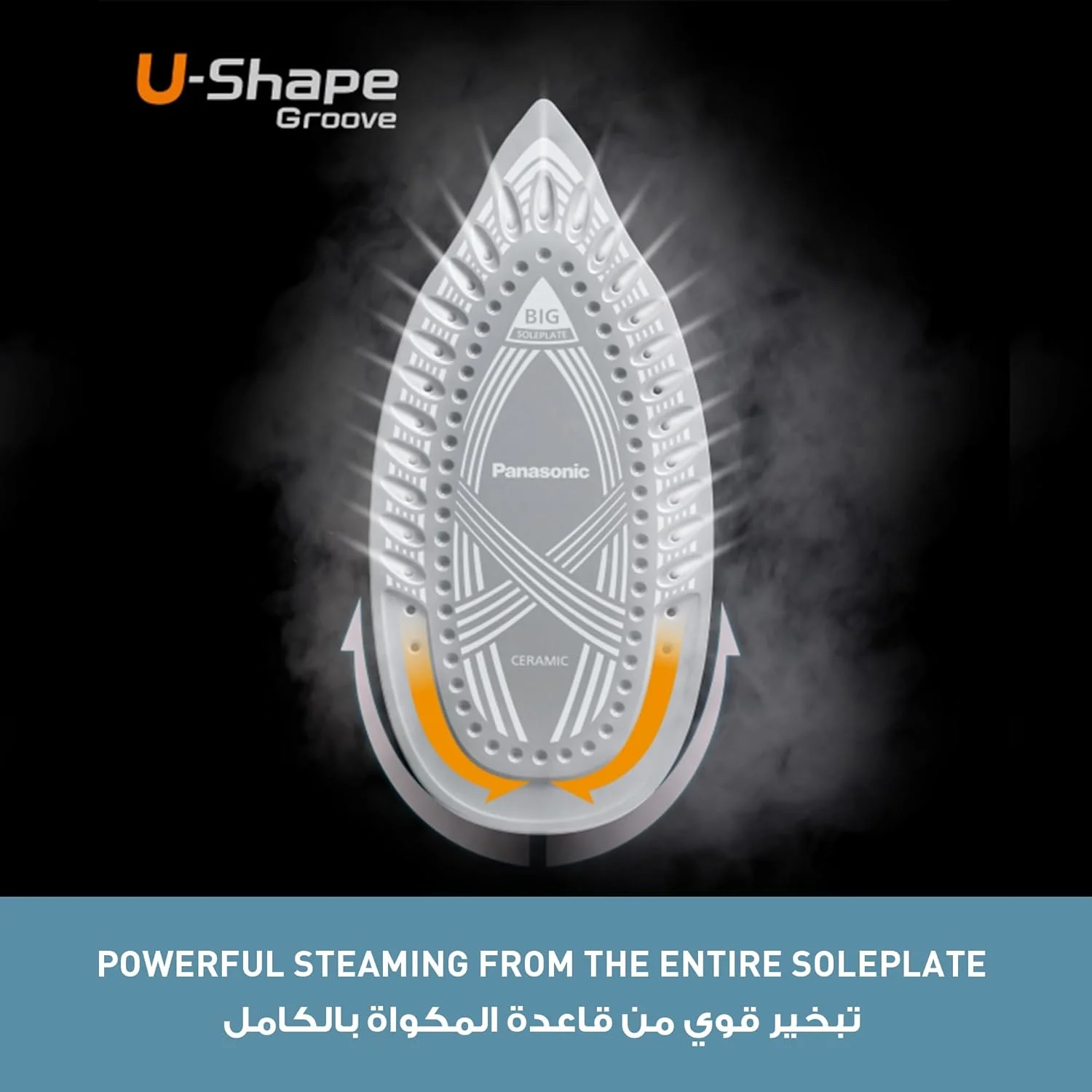 اتو بخار قدرتمند 2600 وات پاناسونیک، کفی سرامیکی، سیستم ضد رسوب، تنظیمات بخار قابل تنظیم، شات بخار مداوم، طراحی سبک برای از بین بردن آسان چروک و ضد چکه - NI-U750 اتو بخار قدرتمند 2600 وات پاناسونیک، کفی سرامیکی، سیستم ضد رسوب، تنظیمات بخار قابل تنظیم، شات بخار مداوم، طراحی سبک برای از بین بردن آسان چروک و ضد چکه - NI-U750