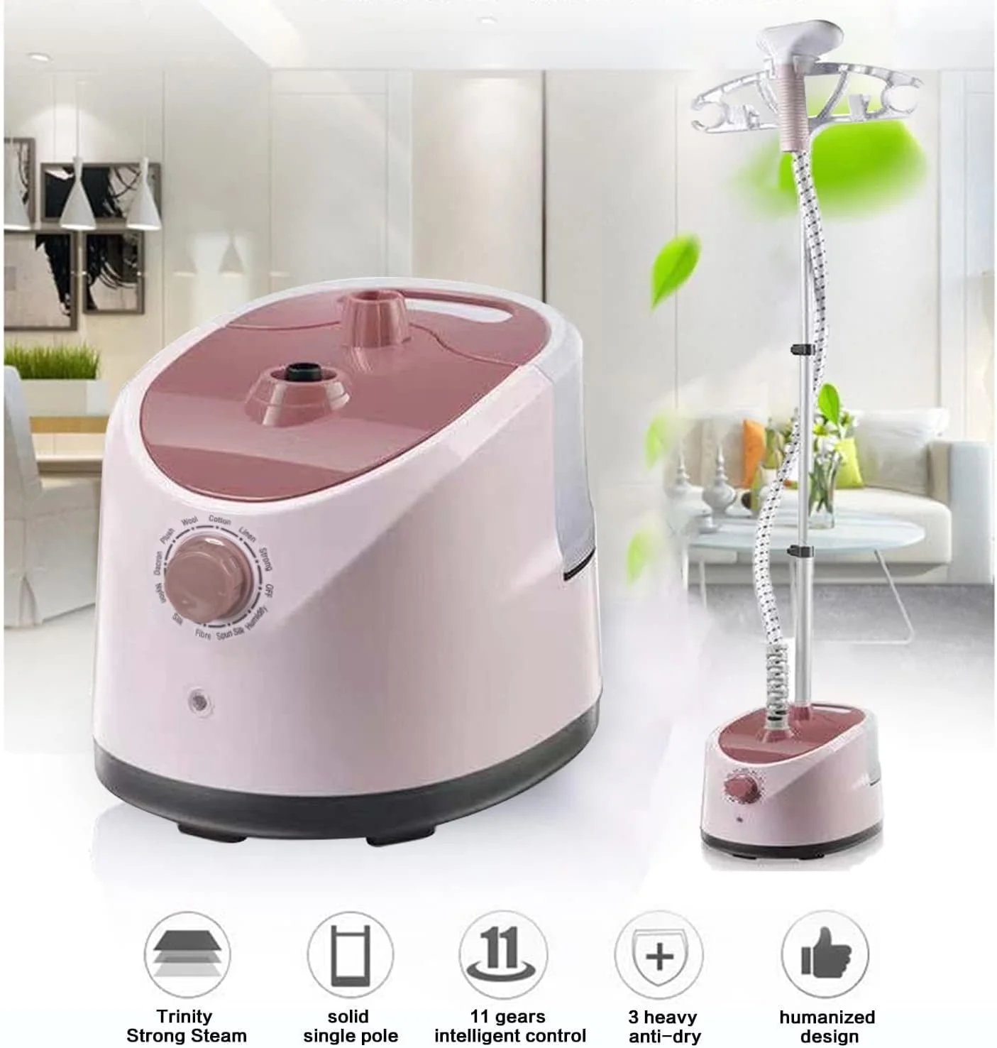 بخارگر لباس، بخارگر لباس برای لباس ها، حرفه ای برای استفاده خانگی و تجاری، بخارگر تمام سایز با توان 2000 وات، دارای تخته اتو داخلی