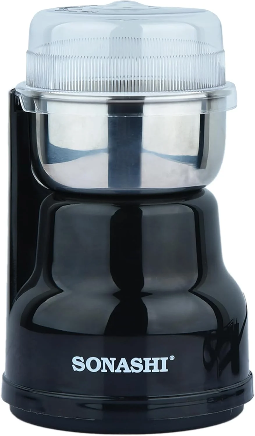 آسیاب قهوه سوناشی با ظرفیت کاسه 220 میلی لیتر، آسیاب قهوه برقی با موتور مسی 250 وات، طراحی کم صدا، آسیاب برای دانه های قهوه و ادویه جات خشک، SCG-4007 مشکی/نقره ای آسیاب قهوه سوناشی با ظرفیت کاسه 220 میلی لیتر، آسیاب قهوه برقی با موتور مسی 250 وات، طراحی کم صدا، آسیاب برای دانه های قهوه و ادویه جات خشک، SCG-4007 مشکی/نقره ای