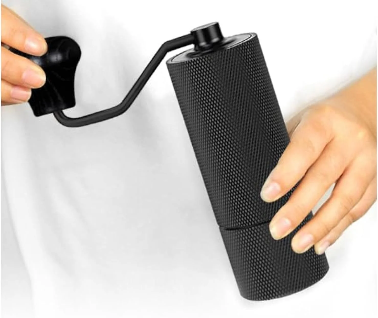 آسیاب قهوه دستی OneLine، آسیاب اسپرسو قابل حمل با دسته استیل ضد زنگ و دو بلبرینگ، تنظیم داخلی قابل تنظیم، مناسب برای هدیه، مسافرت یا کمپینگ (مشکی) آسیاب قهوه دستی OneLine، آسیاب اسپرسو قابل حمل با دسته استیل ضد زنگ و دو بلبرینگ، تنظیم داخلی قابل تنظیم، مناسب برای هدیه، مسافرت یا کمپینگ (مشکی)