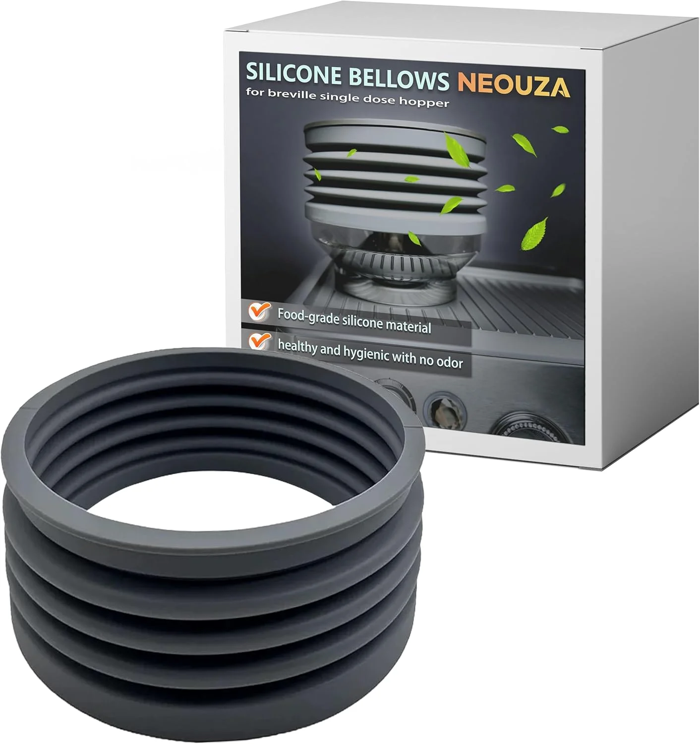 قیف تک دوز سیلیکونی اسپرسو NEOUZA سازگار با Breville Sage Barista Express، دمنده برای آسیاب قهوه قیف تک دوز سیلیکونی اسپرسو NEOUZA سازگار با Breville Sage Barista Express، دمنده برای آسیاب قهوه