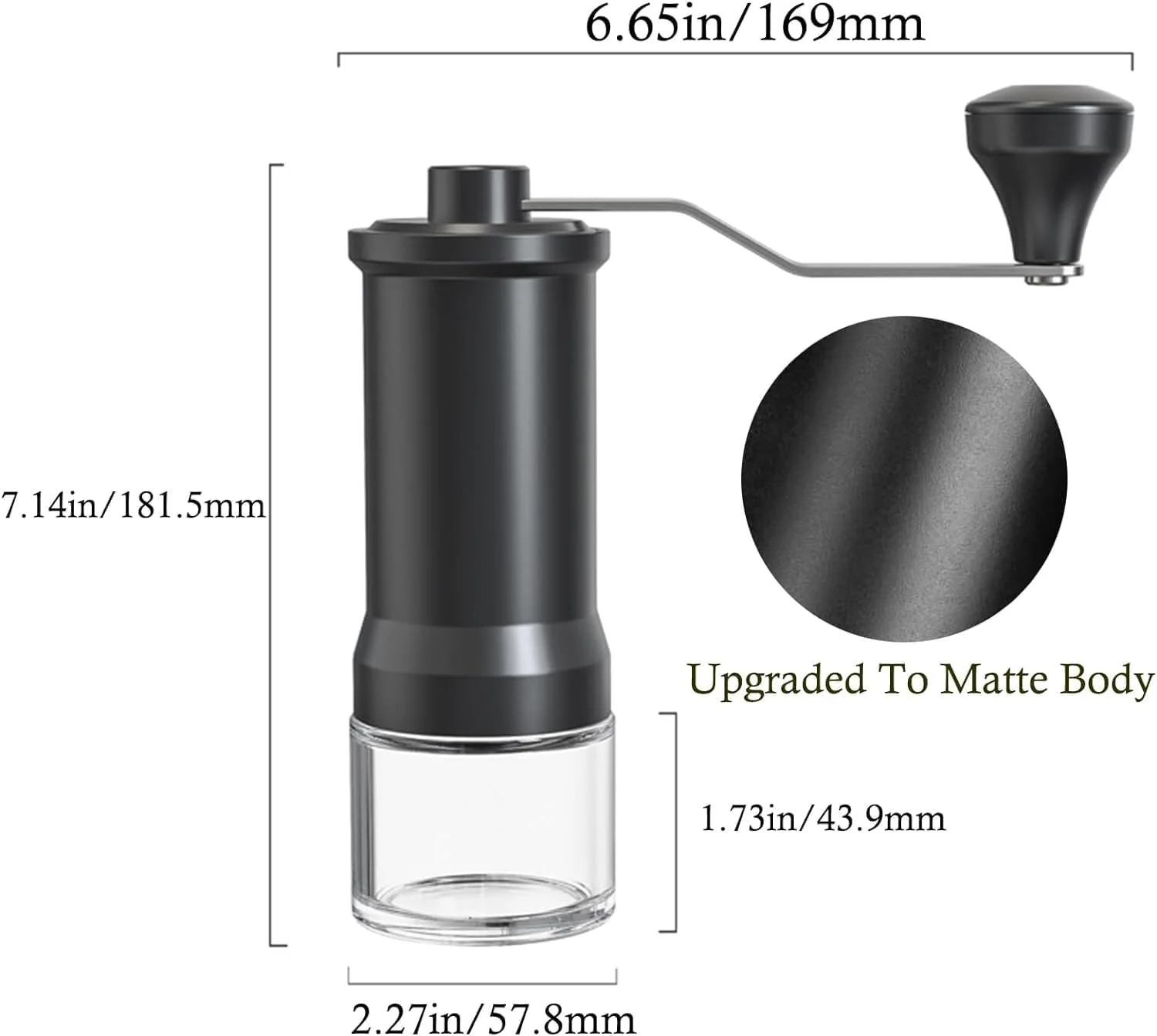آسیاب قهوه دستی Nnewvante، تیغه سرامیکی، قابل تنظیم، قابل حمل، آسیاب ادویه با برس تمیز کننده، برای خانه، مسافرت، کمپینگ آسیاب قهوه دستی Nnewvante، تیغه سرامیکی، قابل تنظیم، قابل حمل، آسیاب ادویه با برس تمیز کننده، برای خانه، مسافرت، کمپینگ