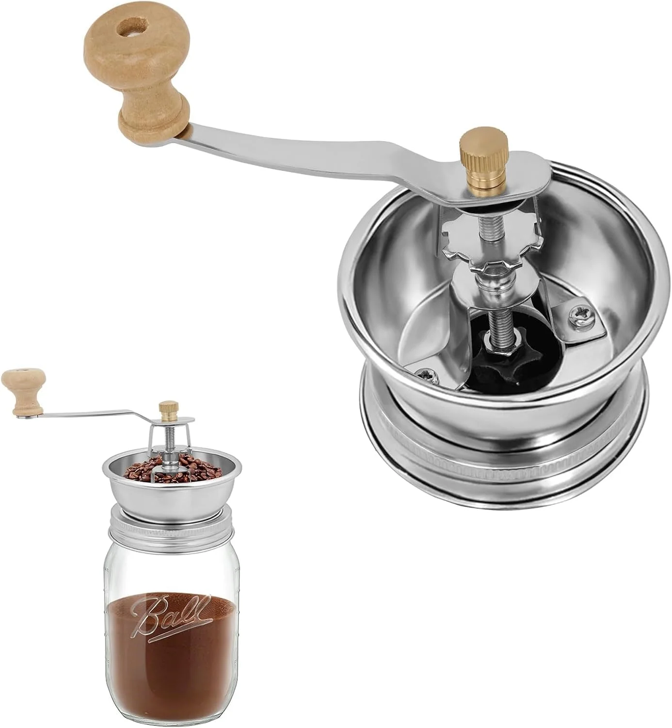 آسیاب قهوه شیشه ای، اتصال دستی برای شیشه های دهانه گشاد، درب آسیاب قهوه استیل ضد زنگ، لوازم جانبی شیشه ای ایده آل برای کمپینگ و باریستا خانگی (70 میلی متر) آسیاب قهوه شیشه ای، اتصال دستی برای شیشه های دهانه گشاد، درب آسیاب قهوه استیل ضد زنگ، لوازم جانبی شیشه ای ایده آل برای کمپینگ و باریستا خانگی (70 میلی متر)