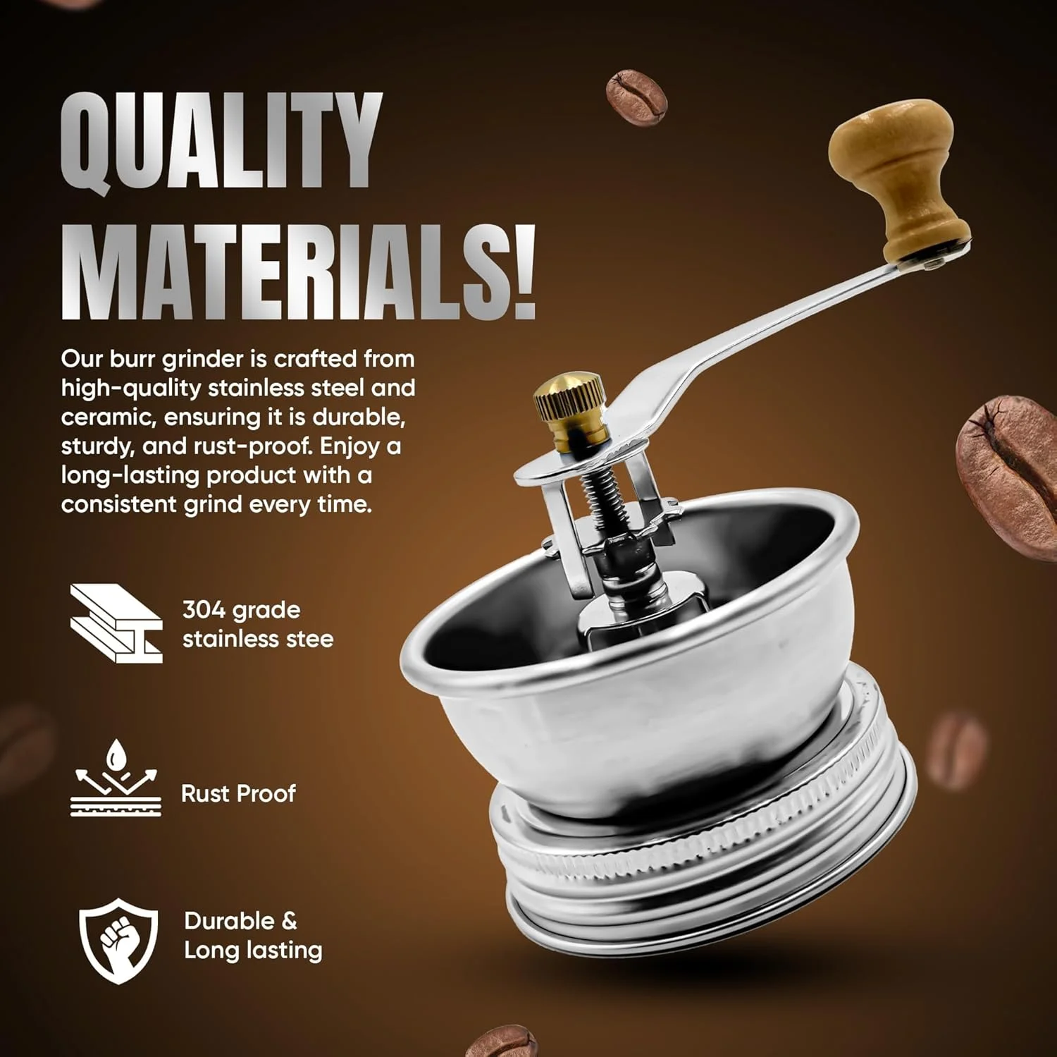 آسیاب قهوه شیشه ای، اتصال دستی برای شیشه های دهانه گشاد، درب آسیاب قهوه استیل ضد زنگ، لوازم جانبی شیشه ای ایده آل برای کمپینگ و باریستا خانگی (70 میلی متر) آسیاب قهوه شیشه ای، اتصال دستی برای شیشه های دهانه گشاد، درب آسیاب قهوه استیل ضد زنگ، لوازم جانبی شیشه ای ایده آل برای کمپینگ و باریستا خانگی (70 میلی متر)