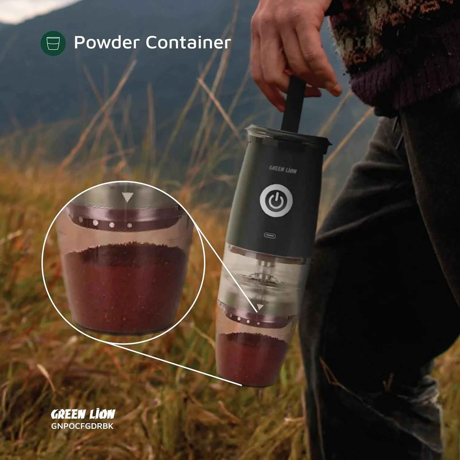 آسیاب قهوه قابل حمل گرین لاین - مشکی آسیاب قهوه قابل حمل گرین لاین - مشکی