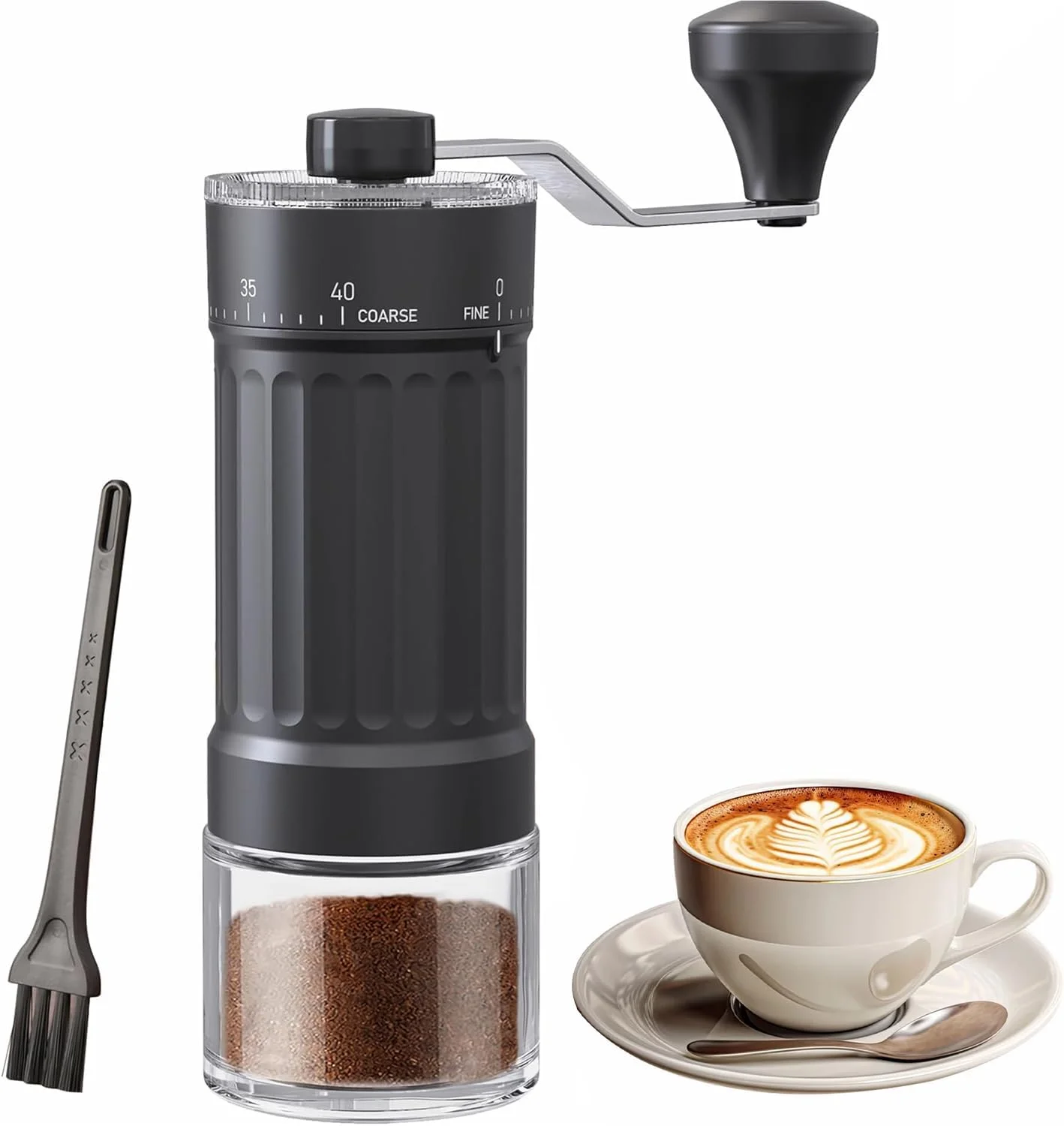 آسیاب قهوه دستی Angju با 40 تنظیم خارجی قابل تنظیم، آسیاب دانه دستی با ظرفیت 30 گرم، آسیاب مخروطی فشرده برای اسپرسو، پور اوور، فرنچ پرس، مسافرت، کمپینگ، استفاده در دفتر آسیاب قهوه دستی Angju با 40 تنظیم خارجی قابل تنظیم، آسیاب دانه دستی با ظرفیت 30 گرم، آسیاب مخروطی فشرده برای اسپرسو، پور اوور، فرنچ پرس، مسافرت، کمپینگ، استفاده در دفتر