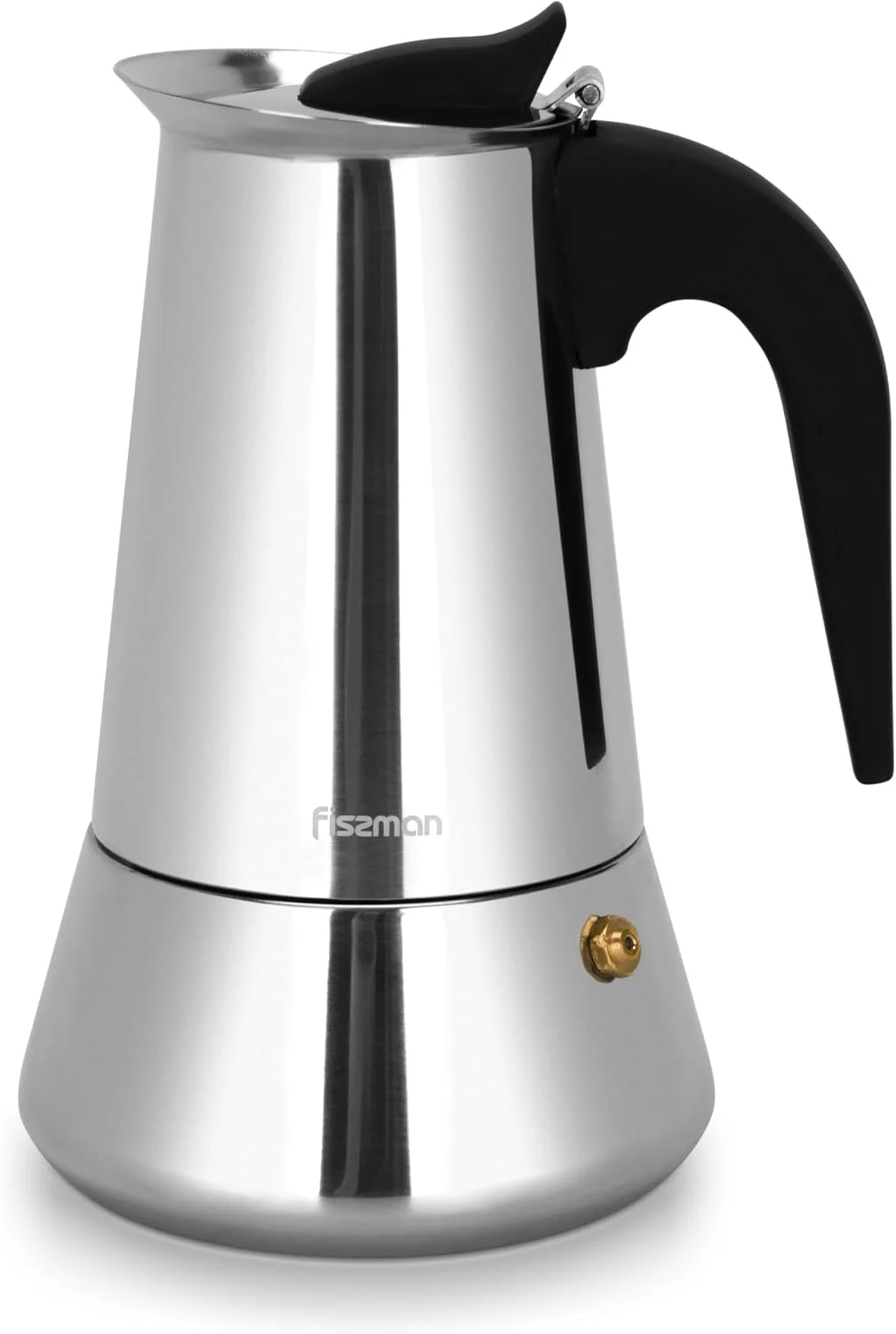 قهوه ساز موکاپات فیسمن 300 میلی لیتر، اسپرسو ساز روگازی برای 6 فنجان | اسپرسو ساز روگازی استیل | سازگار با اجاق های القایی