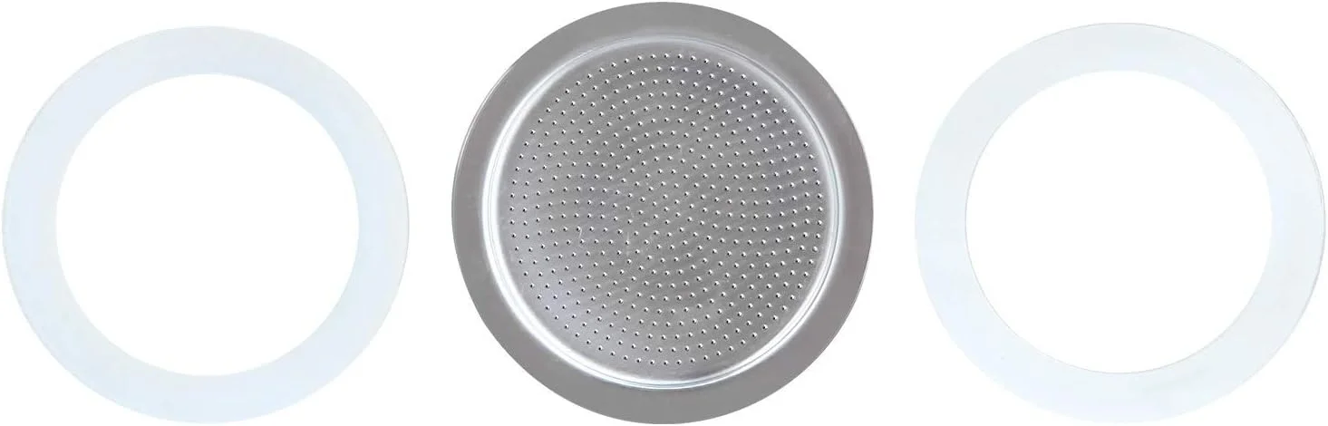 واشر سیلیکونی جایگزین و صفحه فیلتر برای قهوه ساز روگازی Easyworkz، سایز 10-12 فنجان مناسب برای موکا پات