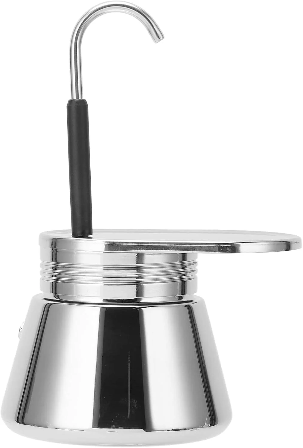 قهوه ساز موکا تک لوله سوراندی، قهوه ساز اسپرسو روگازی 1 فنجانی، قهوه ساز کوچک استیل، ست موکا با ظرفیت بزرگ برای کمپینگ خانگی (200 میلی لیتر)