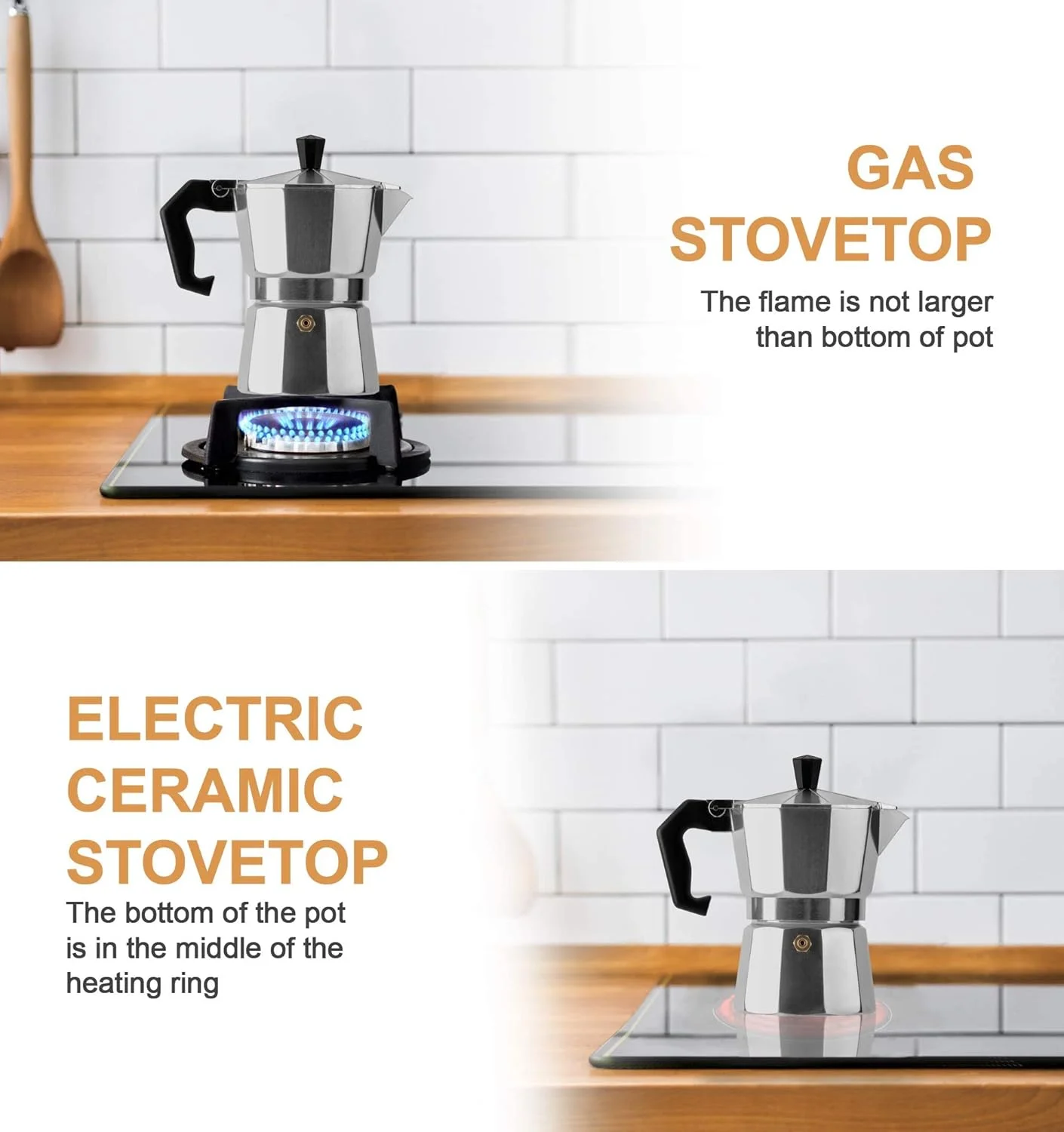 قهوه ساز موکای اجاقی NALACAL، قهوه ساز اسپرسو آلومینیومی 5 اونس، قهوه جوش اسپرسو اجاقی، قهوه جوش موکای سنتی، قهوه اسپرسو ایتالیایی اصیل برای اجاق گاز و برقی