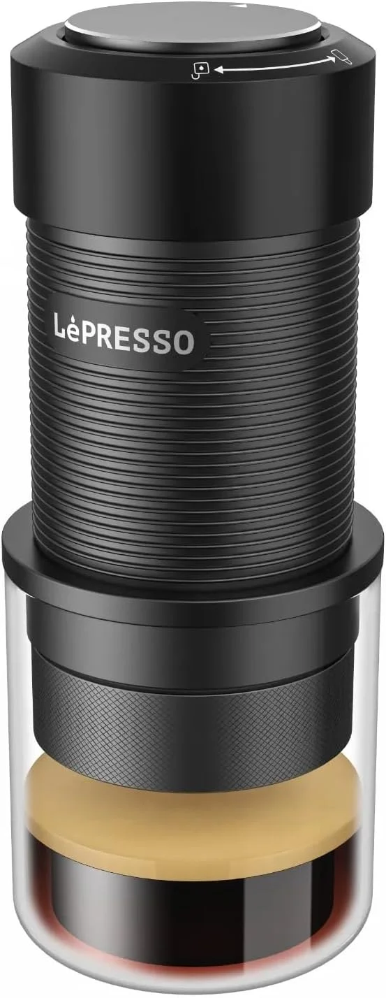 دستگاه قهوه ساز دستی Lepresso با فشار 9 بار، آلیاژ آلومینیوم + استیل ضد زنگ 304