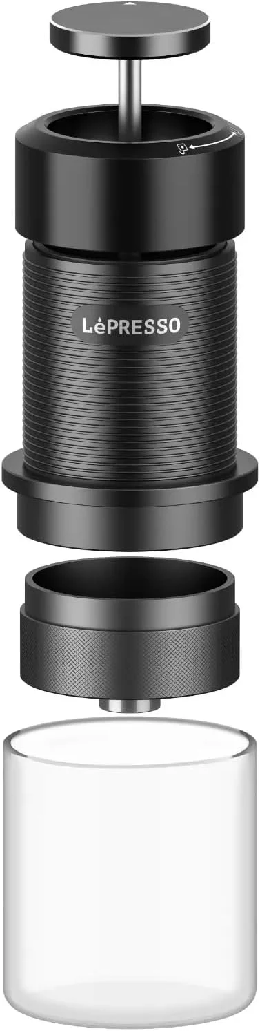دستگاه قهوه ساز دستی Lepresso با فشار 9 بار، آلیاژ آلومینیوم + استیل ضد زنگ 304