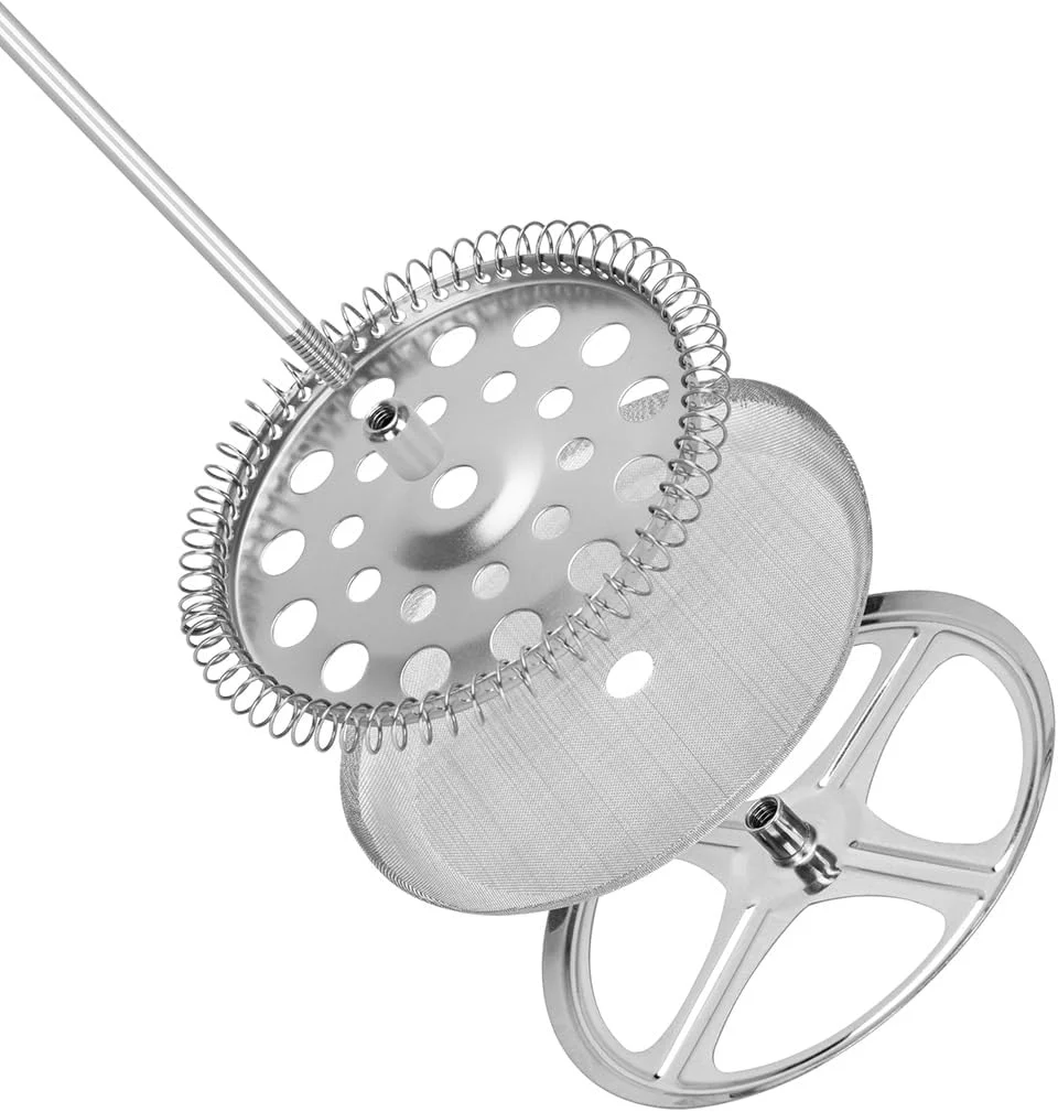 قهوه ساز فرنچ پرس شیشه بوروسیلیکات فیسمن، فیلتر استیل ضد زنگ مناسب دوستداران چای، بادوام و مقاوم در برابر حرارت، برای لذت بردن از عطر عالی (600 میلی لیتر - مدل 5)