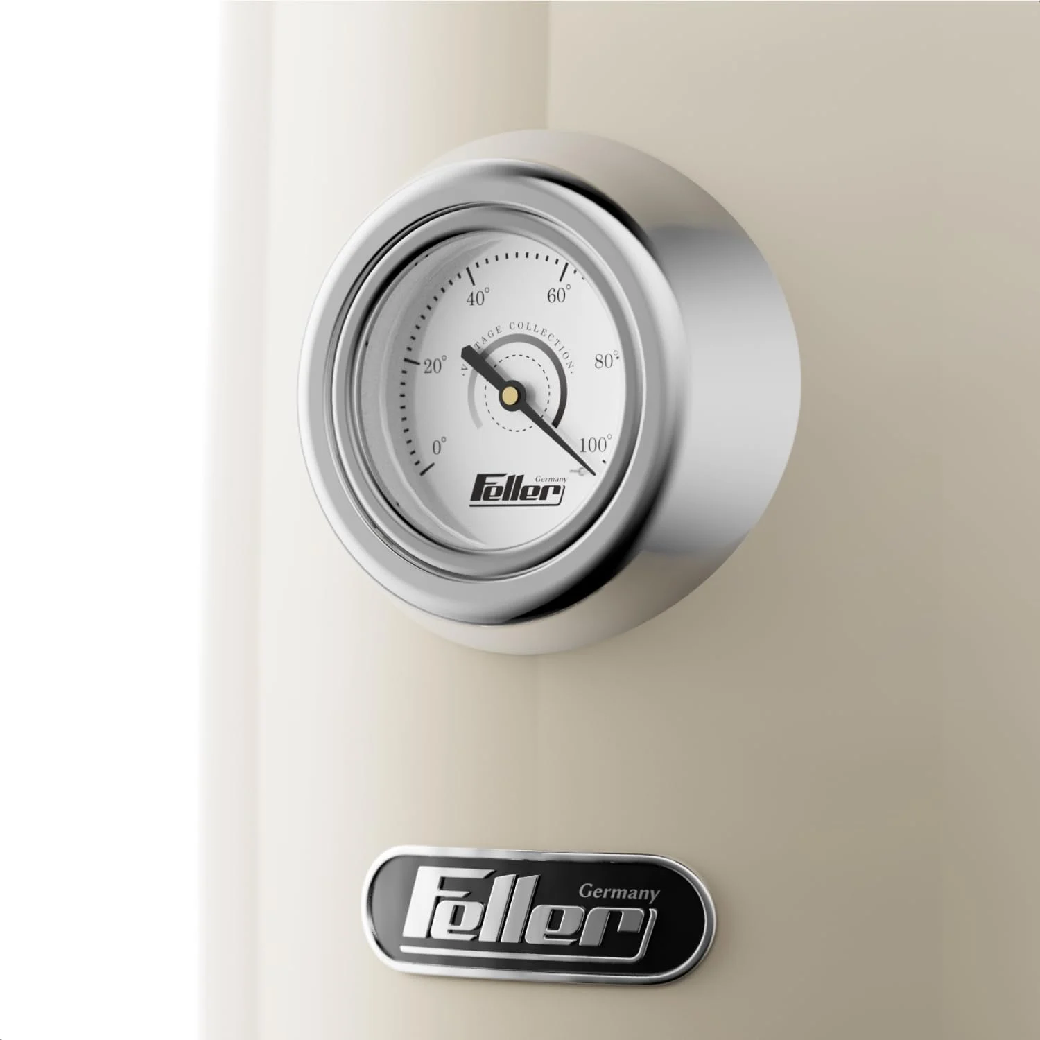 کتری 1.7 لیتری فلر آلمان مدل رترو با دماسنج، 2200 وات، بدنه استیل ضد زنگ، کنترلر STRIX، محافظت در برابر جوش خشک و خاموش شدن خودکار، Ek200، نسخه امارات (کرم)