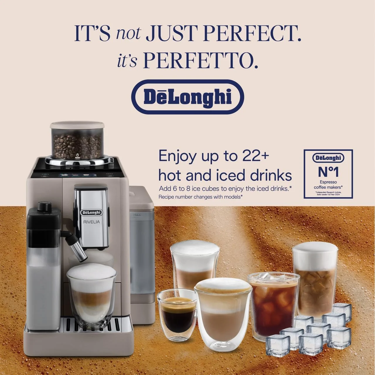 دستگاه اسپرسوساز تمام اتوماتیک دلونگی RIVELIA با بیش از 22 نوشیدنی گرم و سرد، مخزن دانه قهوه، صفحه نمایش لمسی رنگی، 13 درجه آسیاب، LatteCrema، شات دوقلو EXAM440.55.BG (ساخت اروپا) دستگاه اسپرسوساز تمام اتوماتیک دلونگی RIVELIA با بیش از 22 نوشیدنی گرم و سرد، مخزن دانه قهوه، صفحه نمایش لمسی رنگی، 13 درجه آسیاب، LatteCrema، شات دوقلو EXAM440.55.BG (ساخت اروپا)