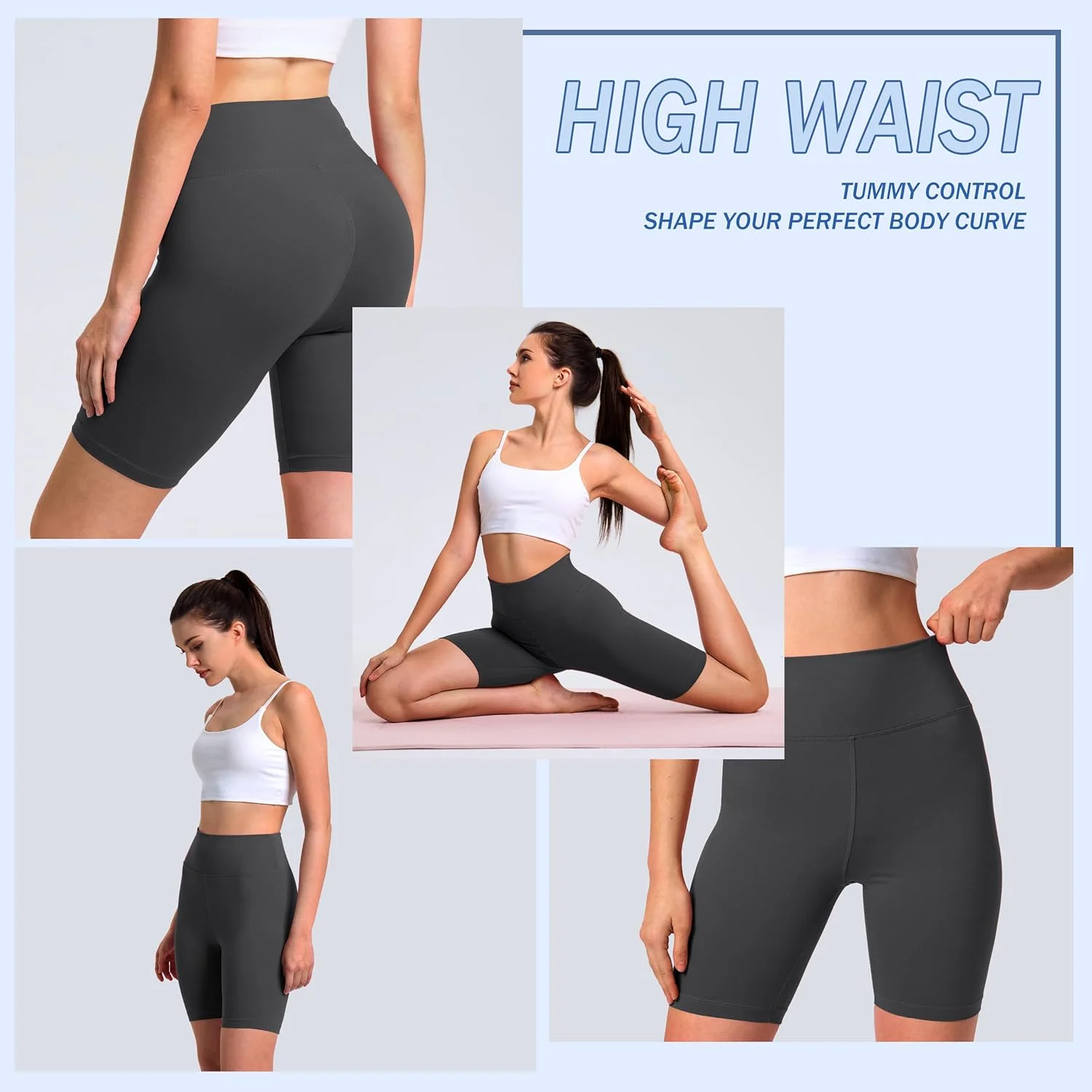 شلوارک ورزشی زنانه والاندی، کمر بلند، مناسب تمرین، شلوار یوگا، نرم و پوشاننده شلوارک ورزشی زنانه والاندی، کمر بلند، مناسب تمرین، شلوار یوگا، نرم و پوشاننده