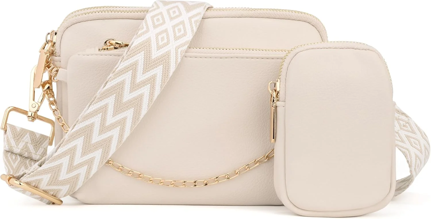 کیف کمری UTO برای آقایان و بانوان، ضد آب، نایلونی، شیک، باریک و سبک با 3 جیب زیپ دار کیف کمری UTO برای آقایان و بانوان، ضد آب، نایلونی، شیک، باریک و سبک با 3 جیب زیپ دار