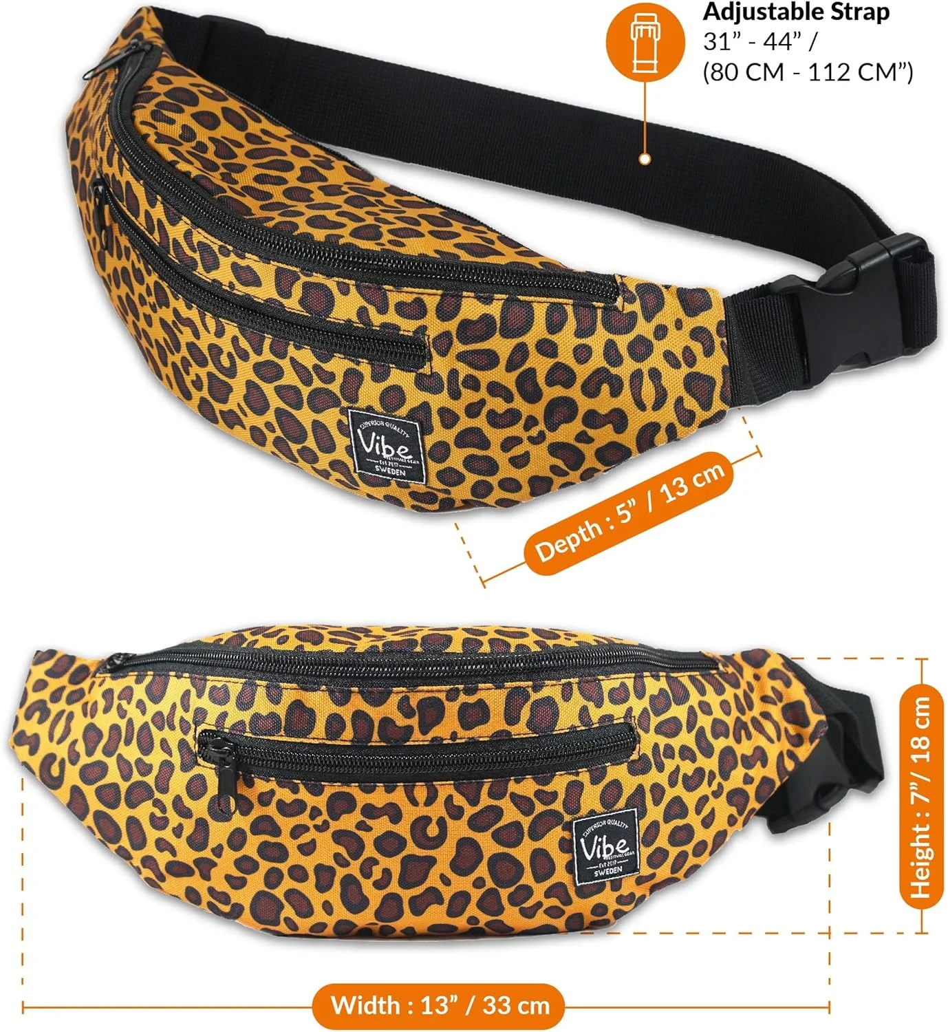 کیف کمری فستیوال ویـب، مناسب خانم ها و آقایان، طرح پلنگی کیف کمری فستیوال ویـب، مناسب خانم ها و آقایان، طرح پلنگی