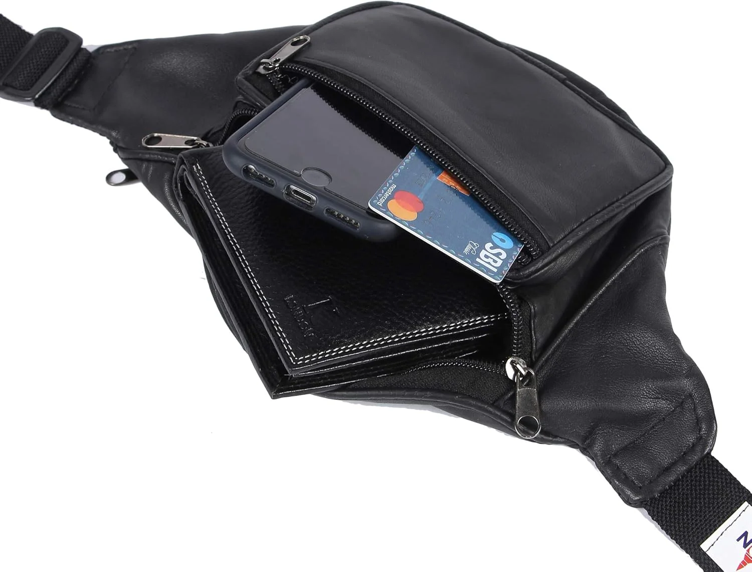 کیف کمری چرمی شیک K London مناسب آقایان و بانوان، کیف کمری دوشی، کیف کمری برای پیادهروی و مسافرت، حمل آسان تلفن، کیف پول، سایز آزاد، مدل (11700) (مشکی) کیف کمری چرمی شیک K London مناسب آقایان و بانوان، کیف کمری دوشی، کیف کمری برای پیادهروی و مسافرت، حمل آسان تلفن، کیف پول، سایز آزاد، مدل (11700) (مشکی)