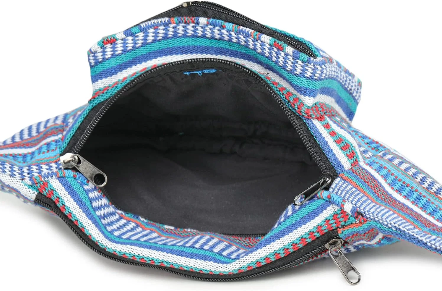 کی لندن کیف کمری شیک برزنتی با طرح بافته شده چند رنگ قومی، کیف مسافرتی، جا پاسپورتی با بند قابل تنظیم (11700_Lurex_Dari_Blue) کی لندن کیف کمری شیک برزنتی با طرح بافته شده چند رنگ قومی، کیف مسافرتی، جا پاسپورتی با بند قابل تنظیم (11700_Lurex_Dari_Blue)